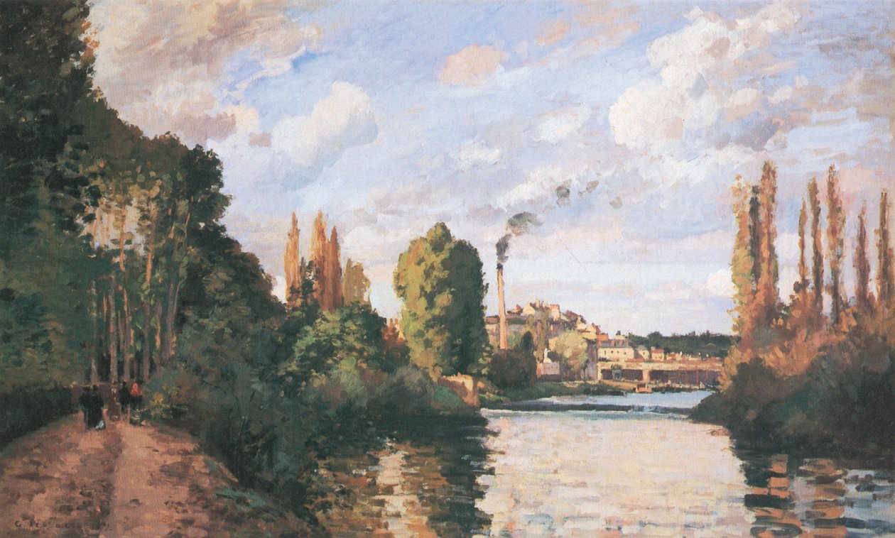 Nabrzeże w Pontoise autorstwa Camille Jacob Pissarro
