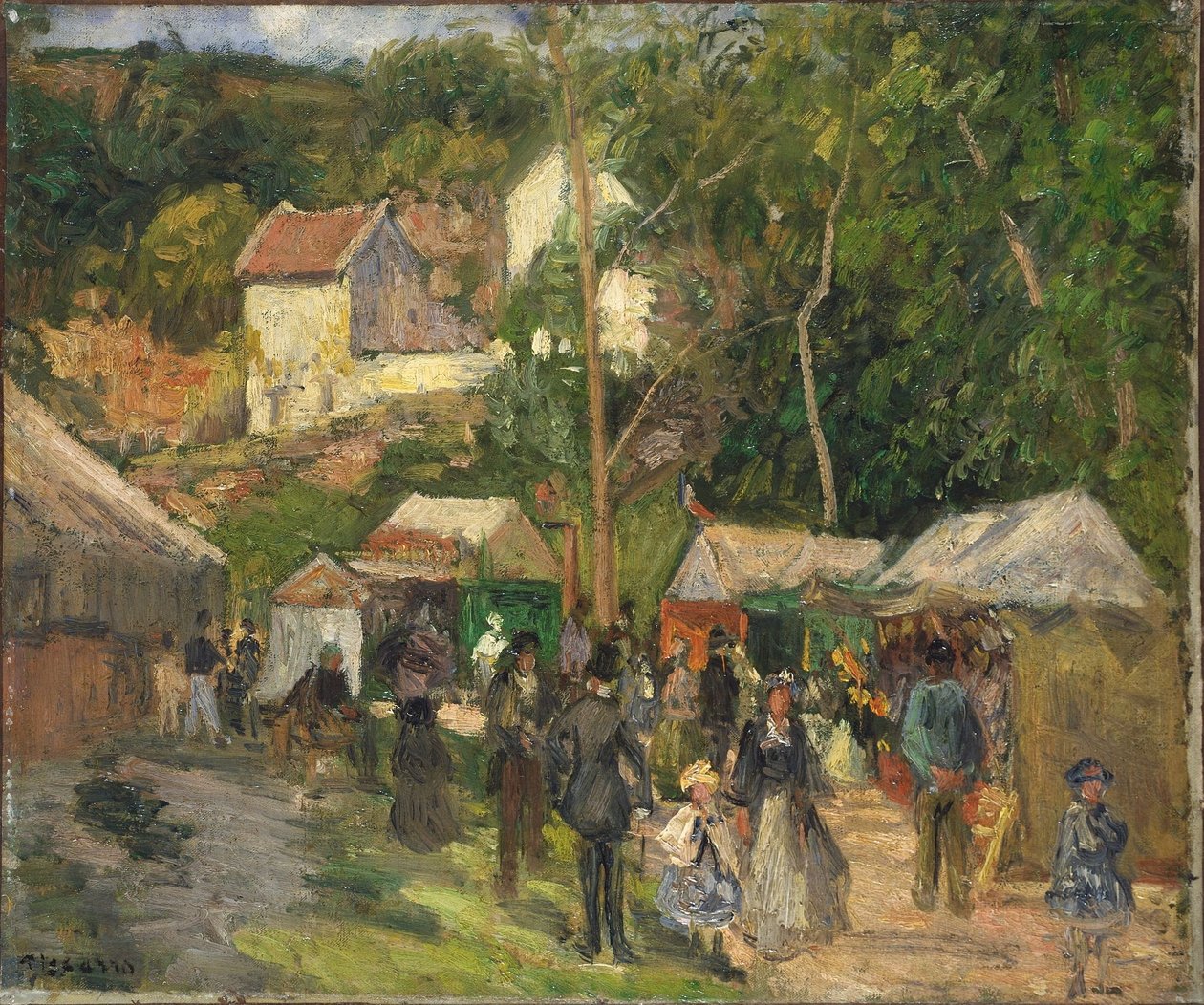 Festiwal w LHermitage autorstwa Camille Jacob Pissarro
