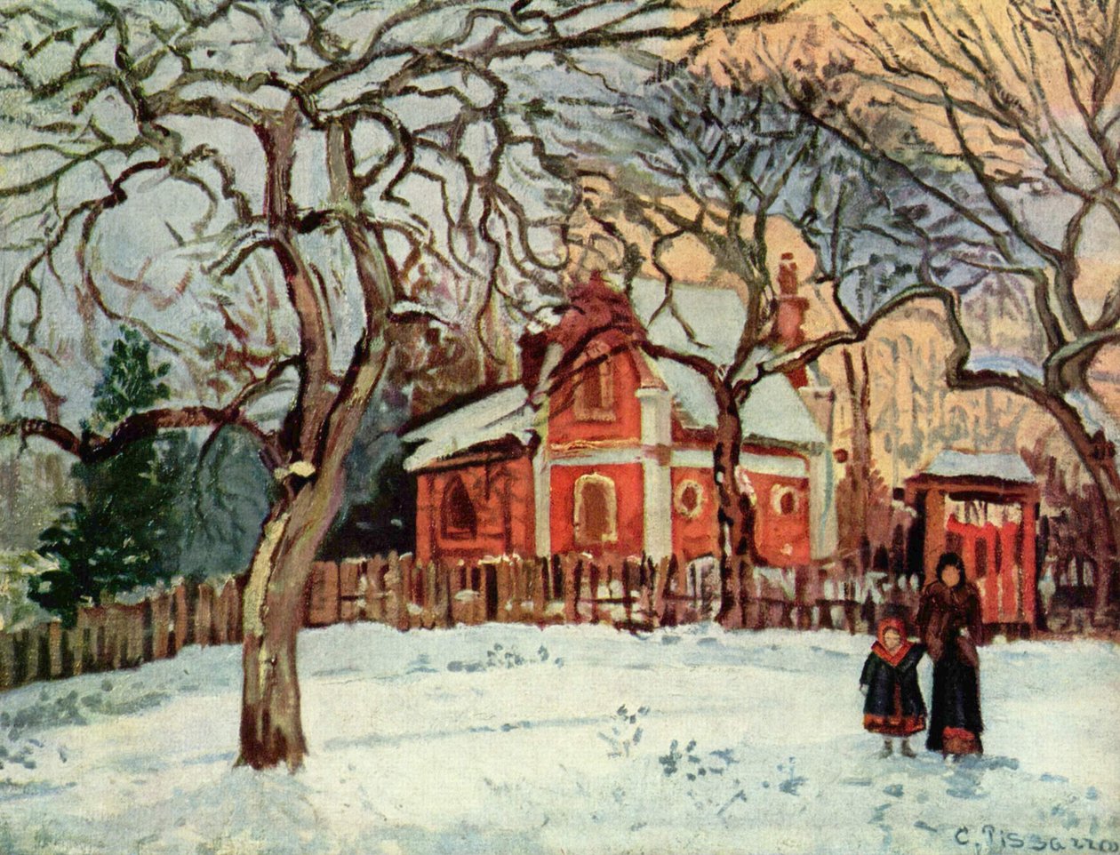 Kasztanowce w Louveciennes autorstwa Camille Jacob Pissarro