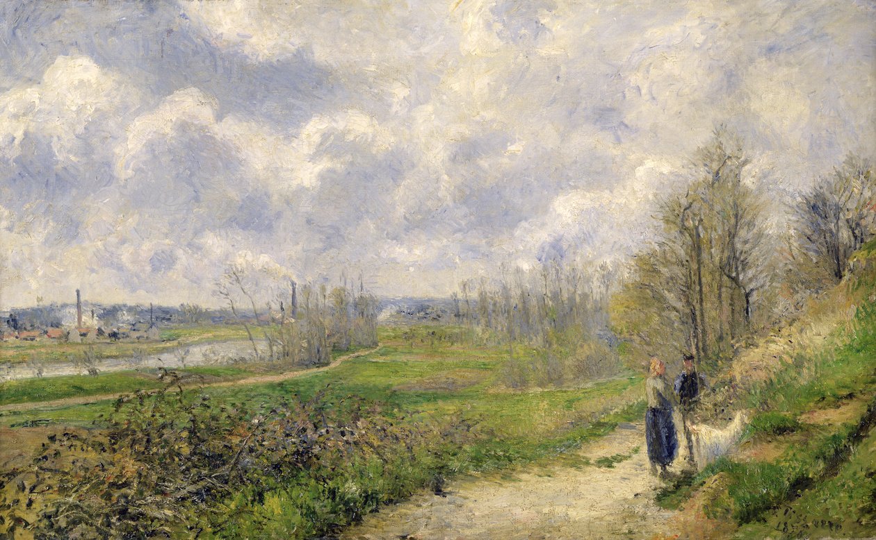 La Sente du Chou, niedaleko Pontoise, 1878 r. autorstwa Camille Jacob Pissarro