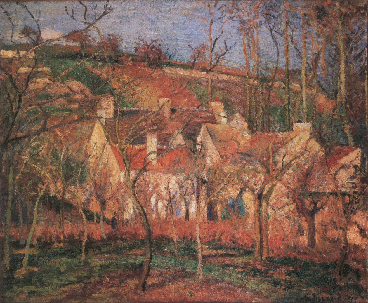 La Verger, Côtes Saint-Denis w Pontoise autorstwa Camille Jacob Pissarro