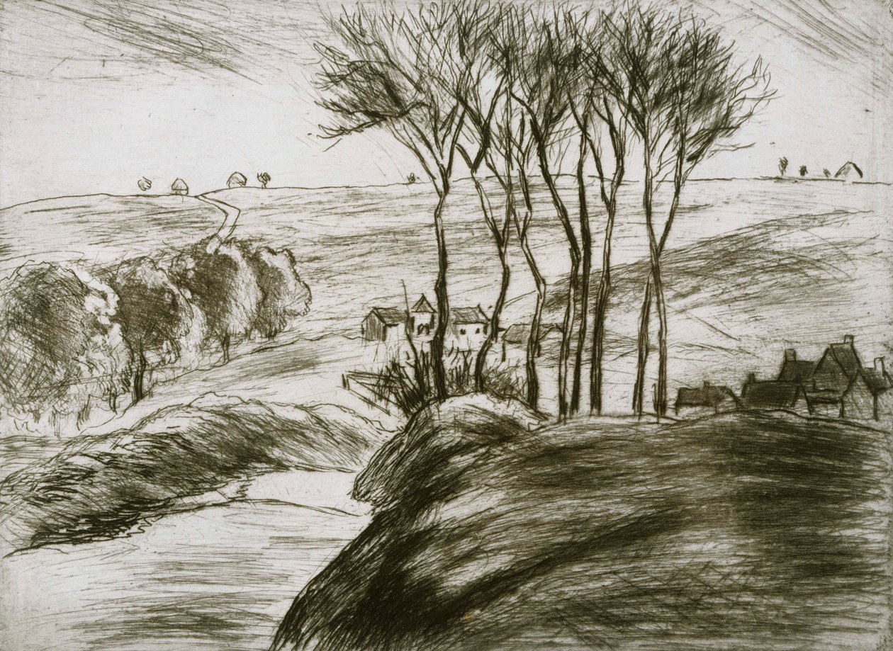 Krajobraz w pobliżu Osny (stan II) autorstwa Camille Jacob Pissarro