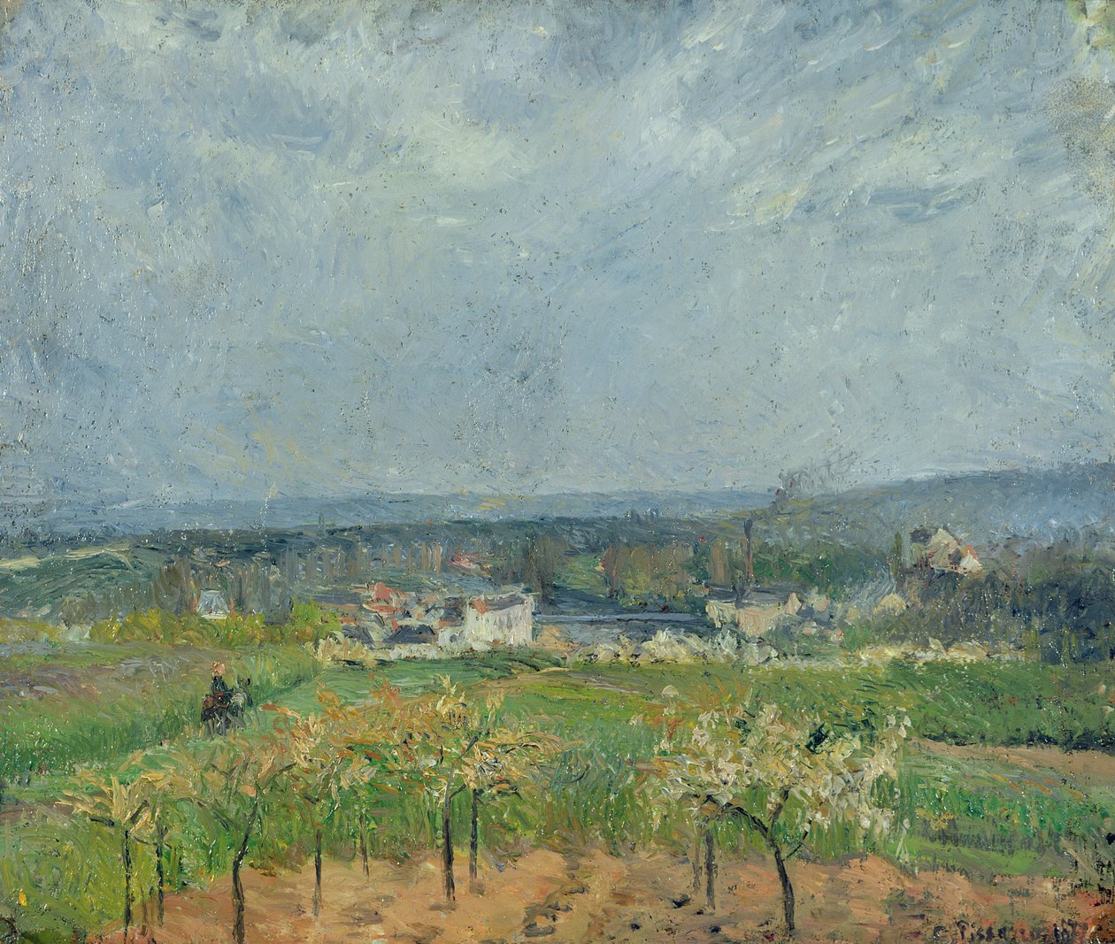 Peizažas Pontoise, 1877 poli autorstwa Camille Jacob Pissarro