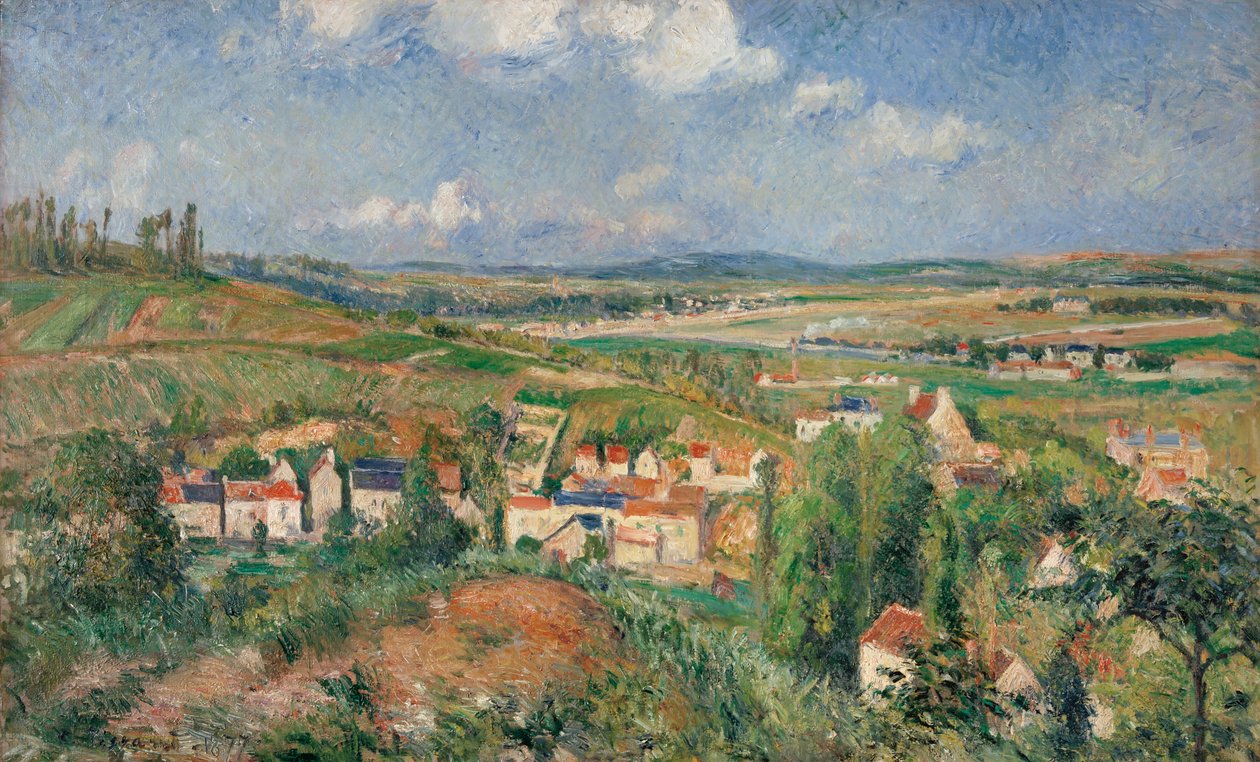 Lhermitage latem, Pontoise autorstwa Camille Jacob Pissarro