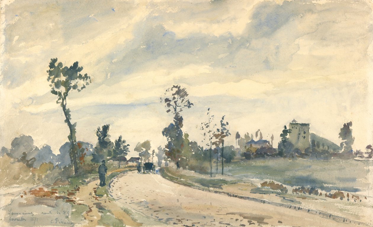 Louveciennes, Route de Saint-Germain autorstwa Camille Jacob Pissarro