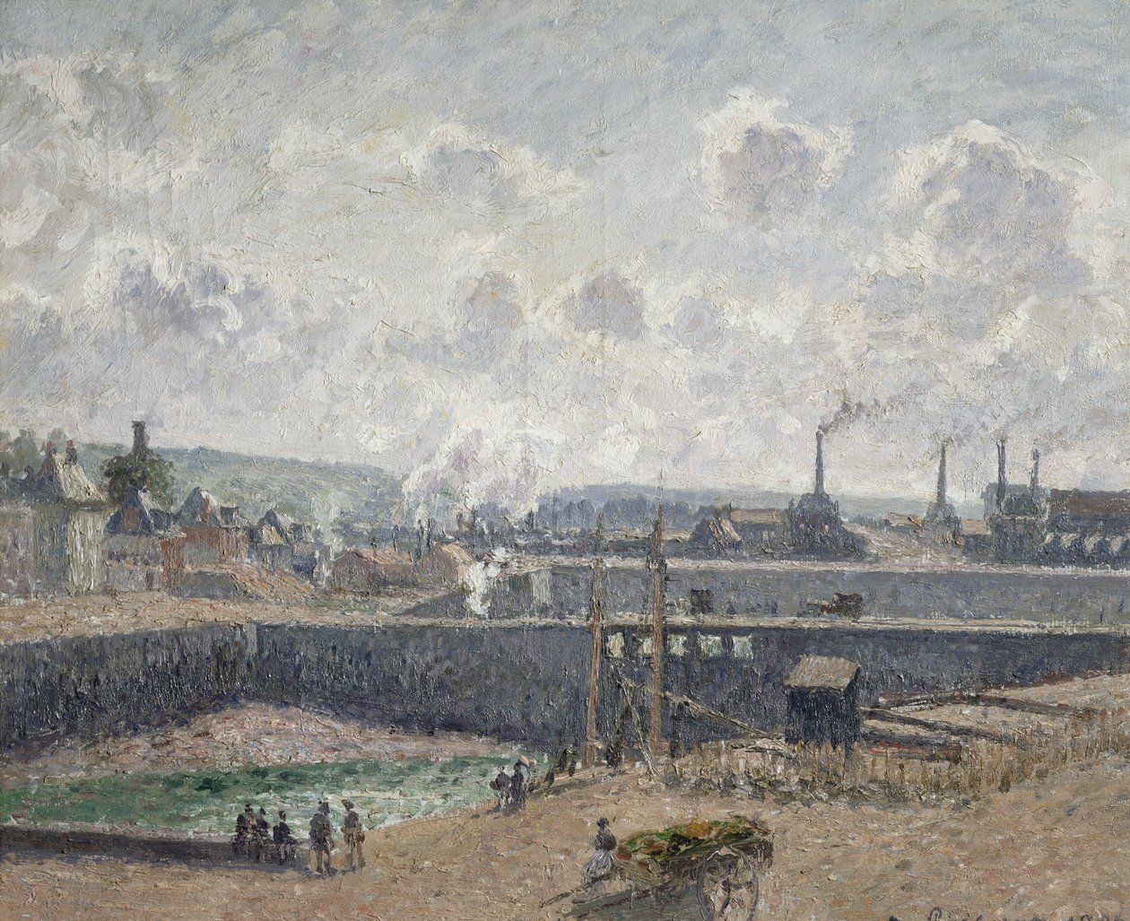 Odpływ w Duquesne Docks, Dieppe, 1902 autorstwa Camille Jacob Pissarro