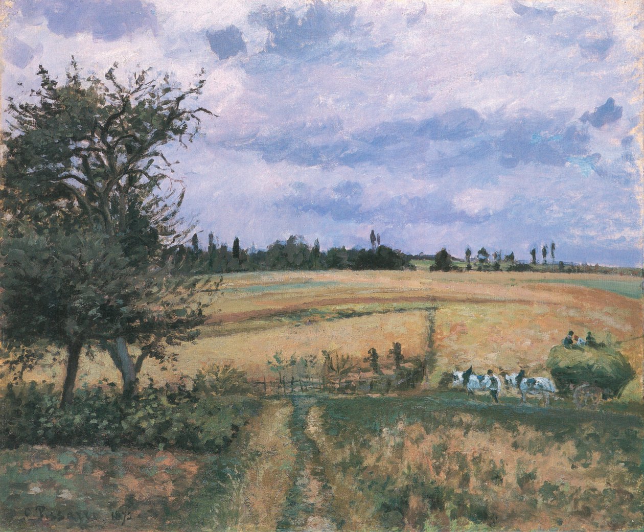 Krajobraz w Pontoise autorstwa Camille Jacob Pissarro