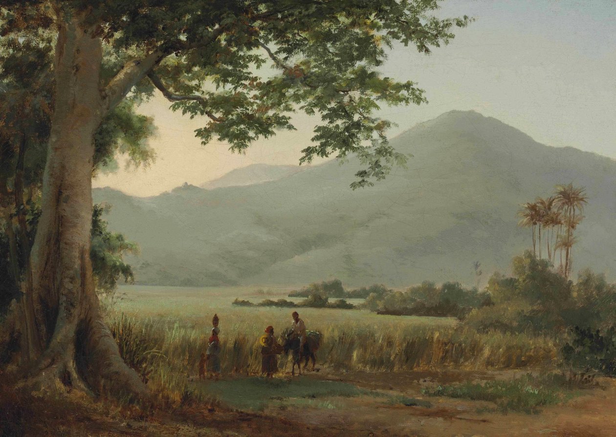Postacie dyskutujące przy ścieżce autorstwa Camille Jacob Pissarro