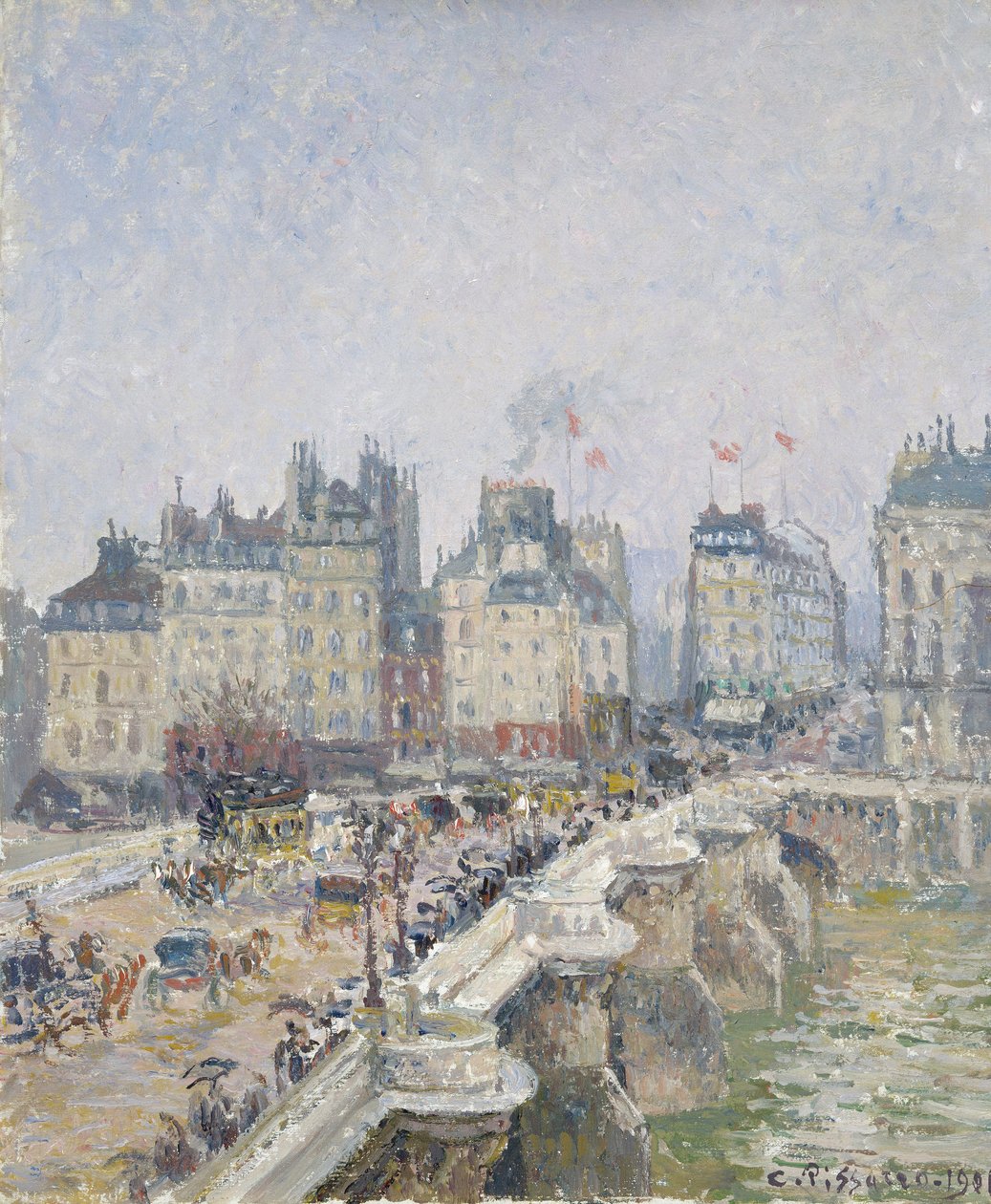 Pont Neuf, Paryż, 1901 autorstwa Camille Jacob Pissarro