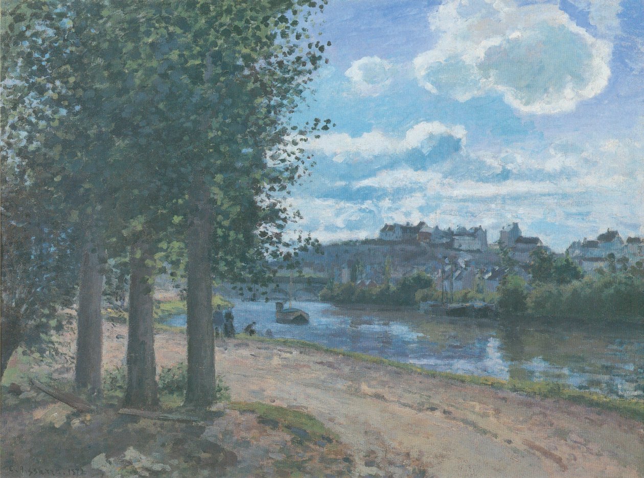 Pontoise, brzegi Oise autorstwa Camille Jacob Pissarro