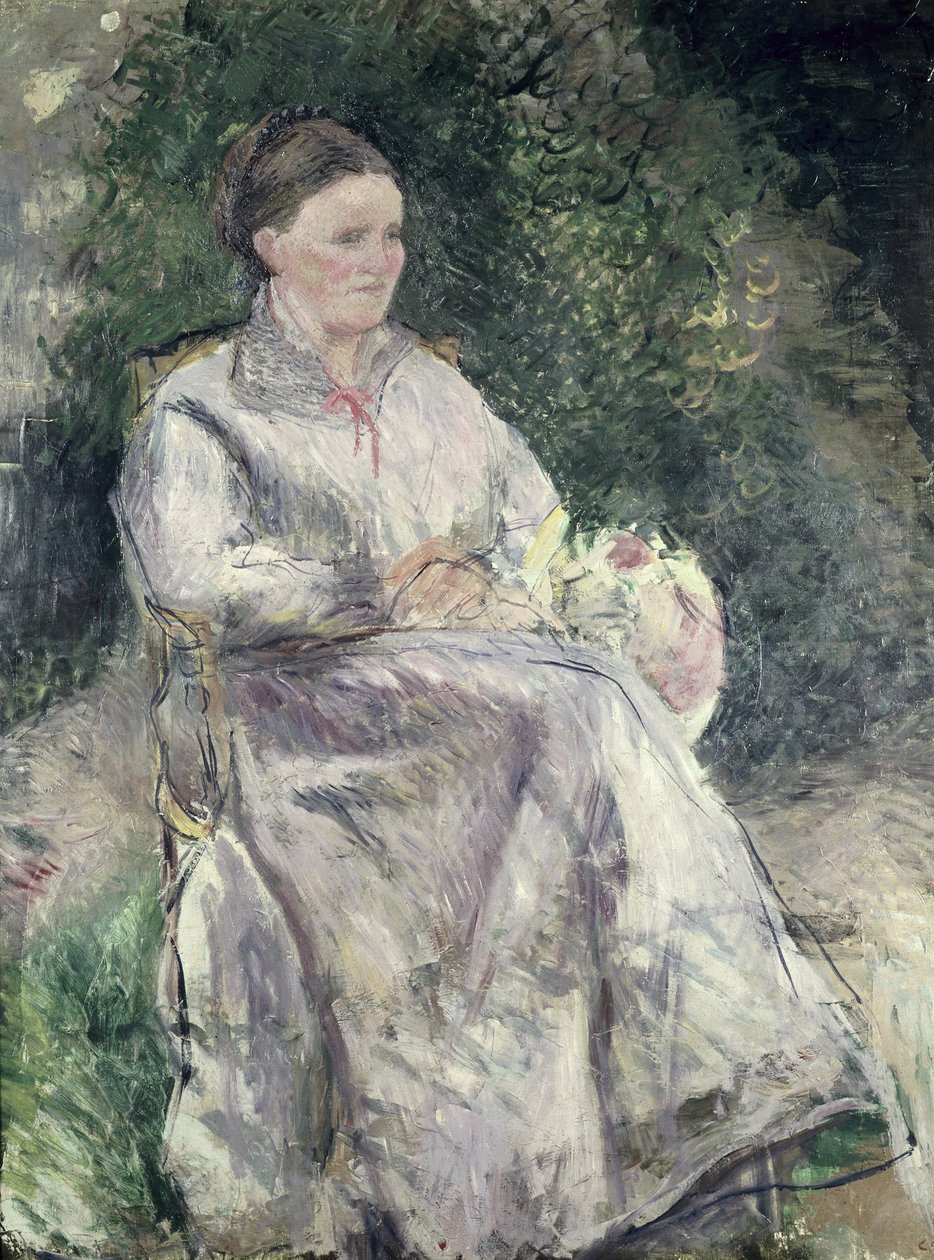Portret Julie Velay, żony artysty, c.1874 autorstwa Camille Jacob Pissarro