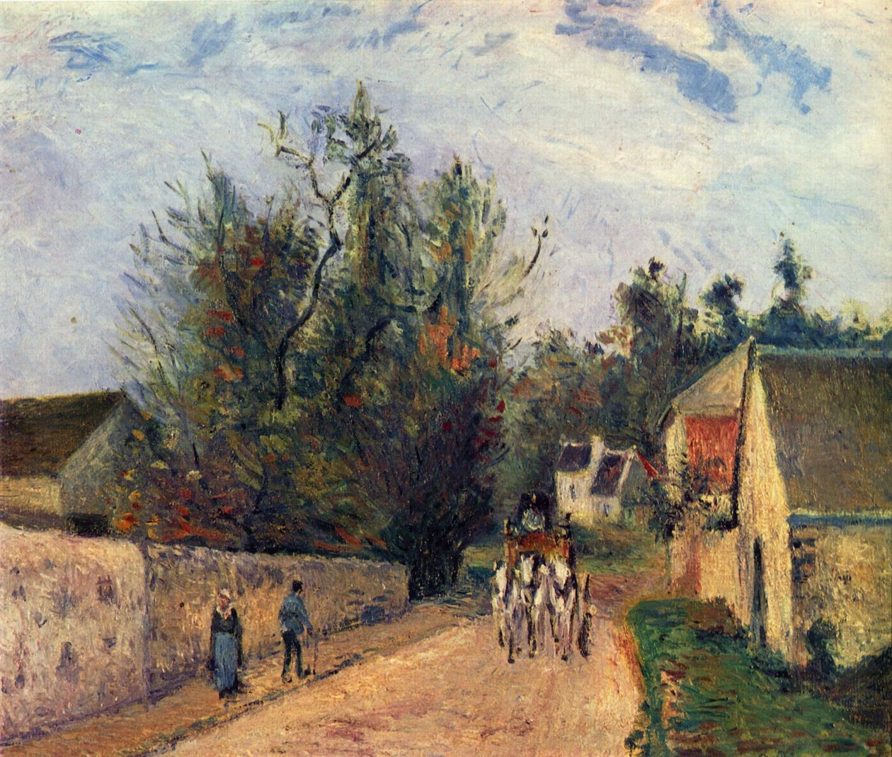 Dyliżans do Ennery autorstwa Camille Jacob Pissarro