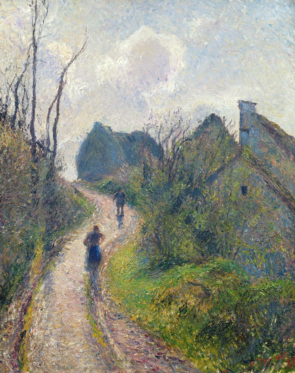Wspinaczka drogowa do Osny, 1883 autorstwa Camille Jacob Pissarro