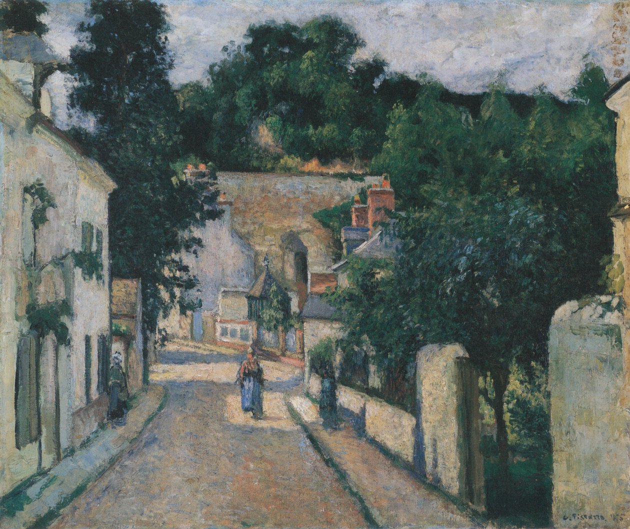 Rue de L´Hermitage w Pontoise autorstwa Camille Jacob Pissarro