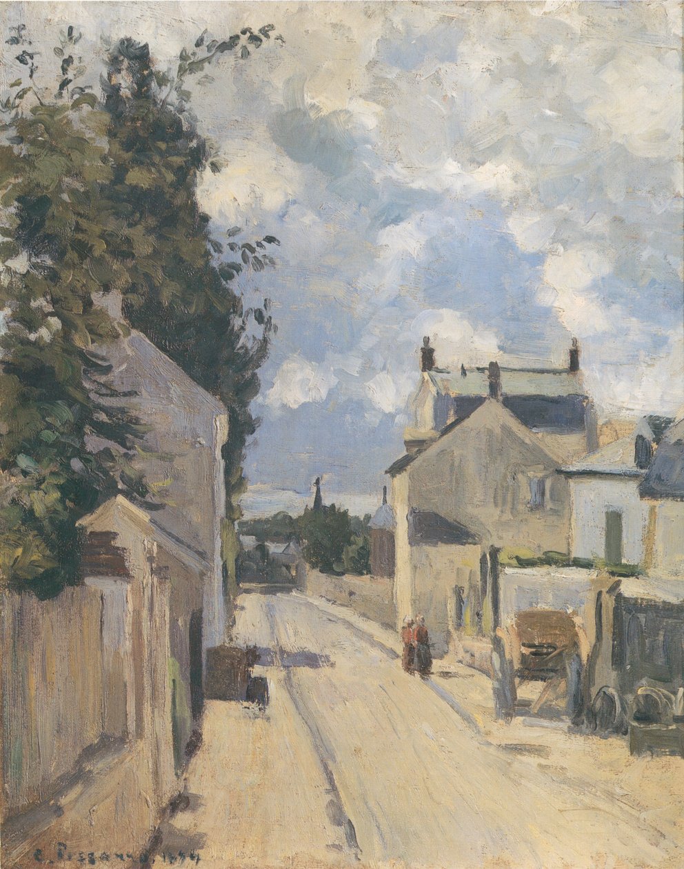 Rue de L´Hermitage Pontoise autorstwa Camille Jacob Pissarro