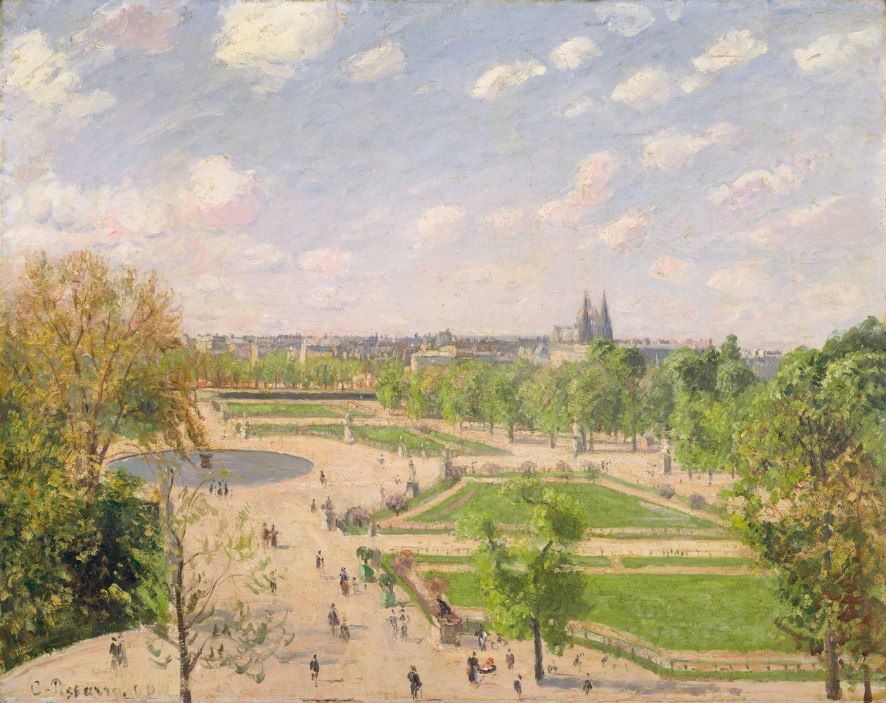 Ogród Tuileries w wiosenny poranek autorstwa Camille Jacob Pissarro