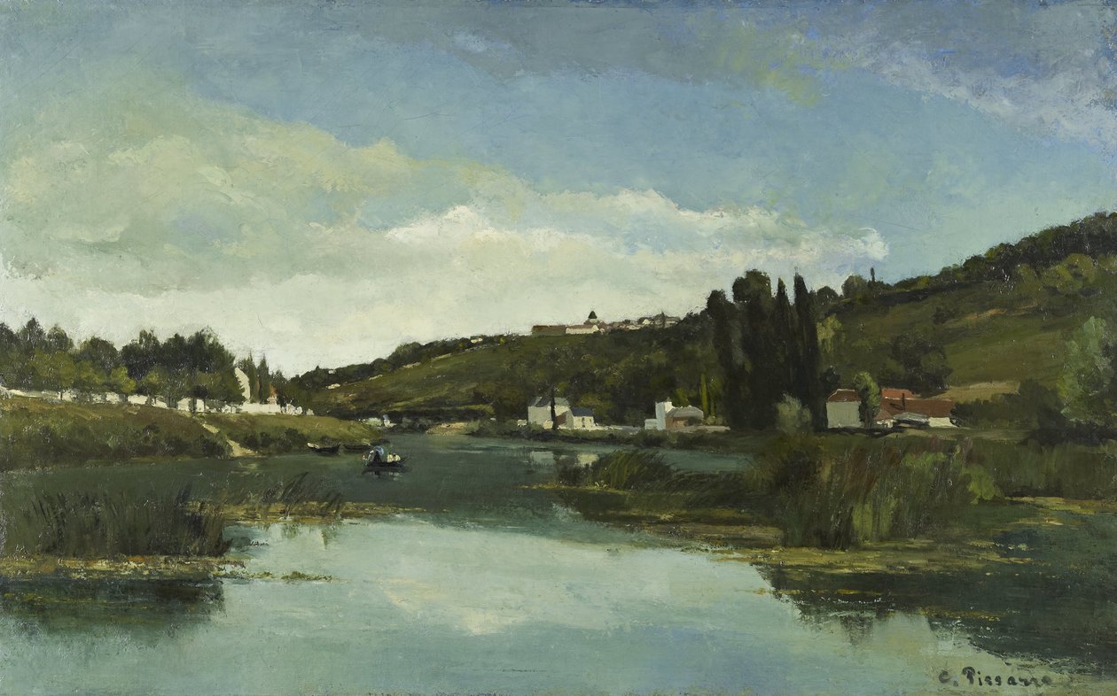 Marna w Chennevières autorstwa Camille Jacob Pissarro