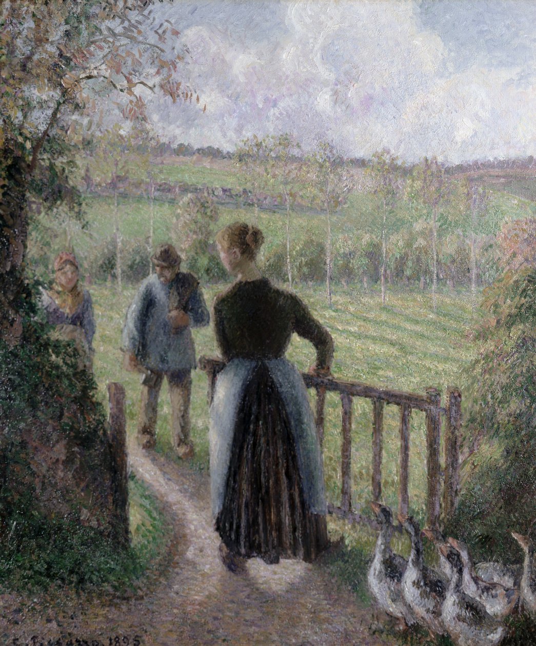 Kobieta z gęsiami, 1895 autorstwa Camille Jacob Pissarro