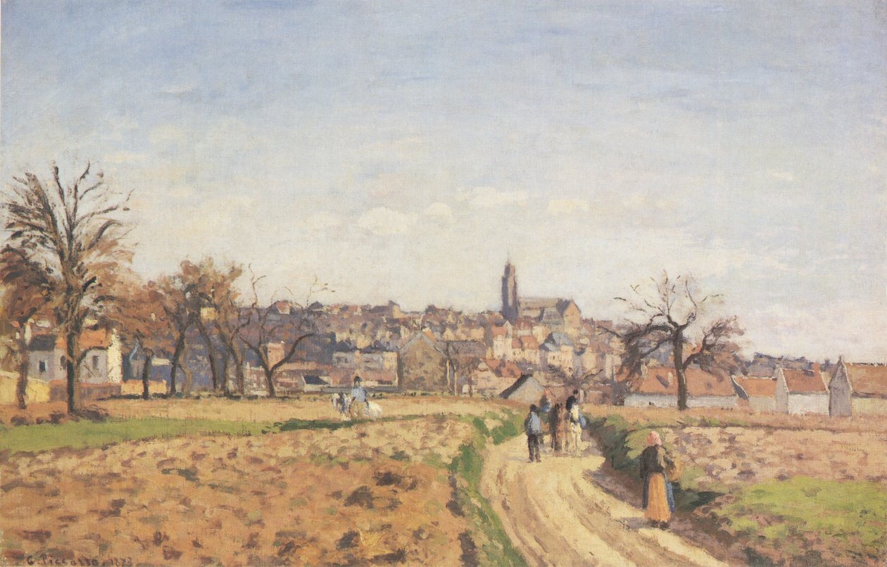 Widok na Pontoise autorstwa Camille Jacob Pissarro
