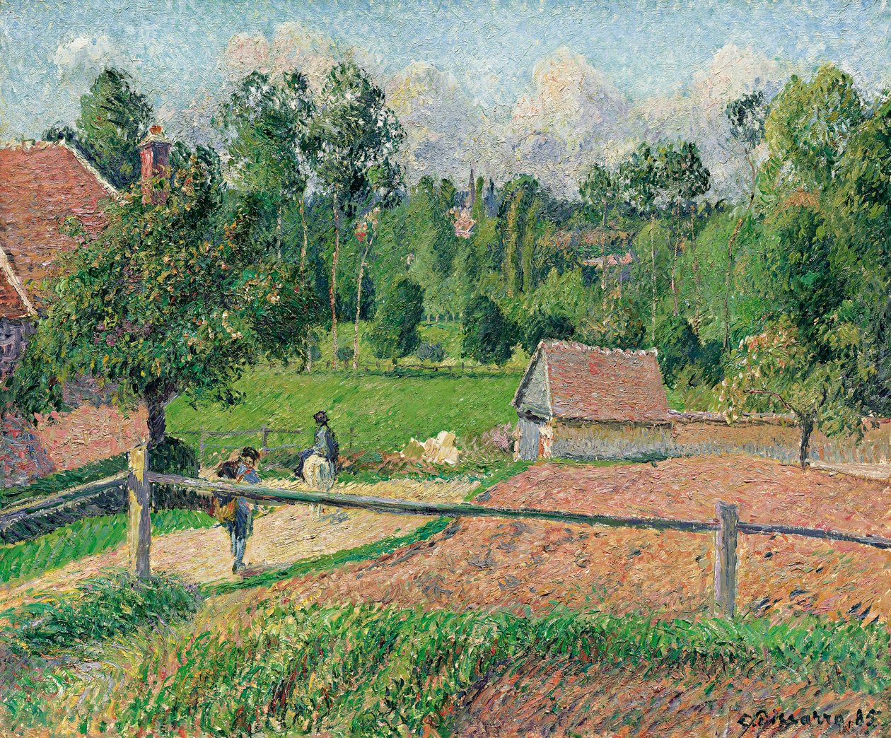 Widok z okna artysty, Eragny autorstwa Camille Jacob Pissarro