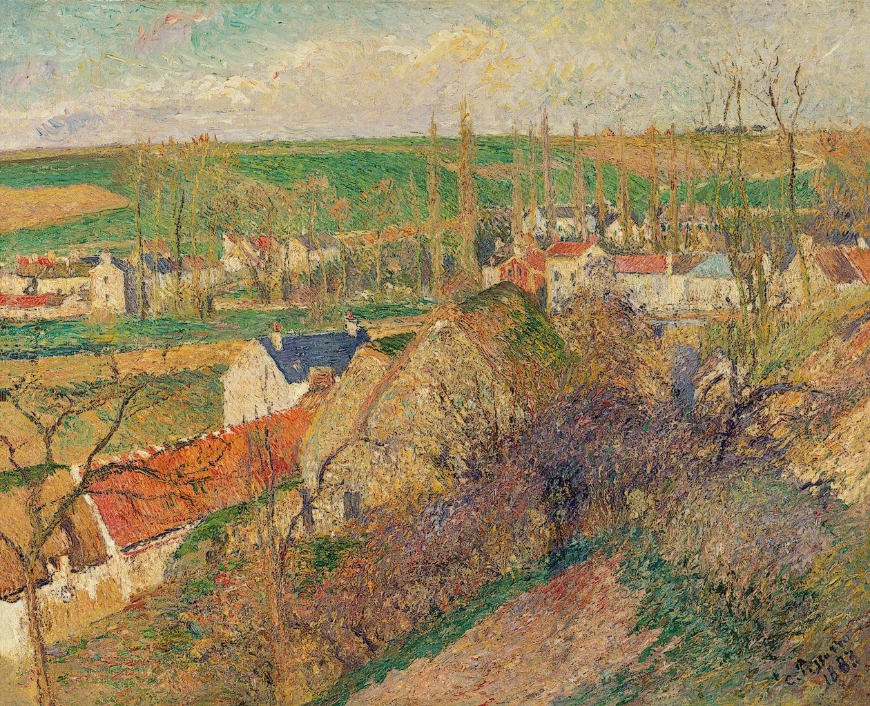 Widok wsi Osny autorstwa Camille Jacob Pissarro