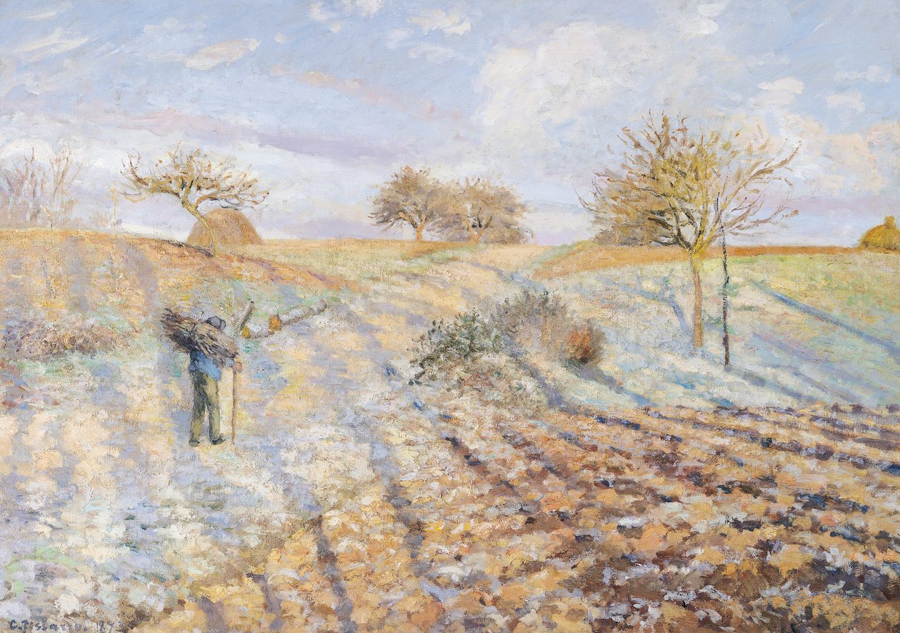 Biały Mróz, 1873 autorstwa Camille Jacob Pissarro