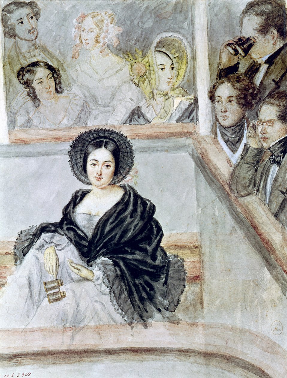 Marie Duplessis (1824-47) w Teatrze autorstwa Camille Joseph Etienne Roqueplan