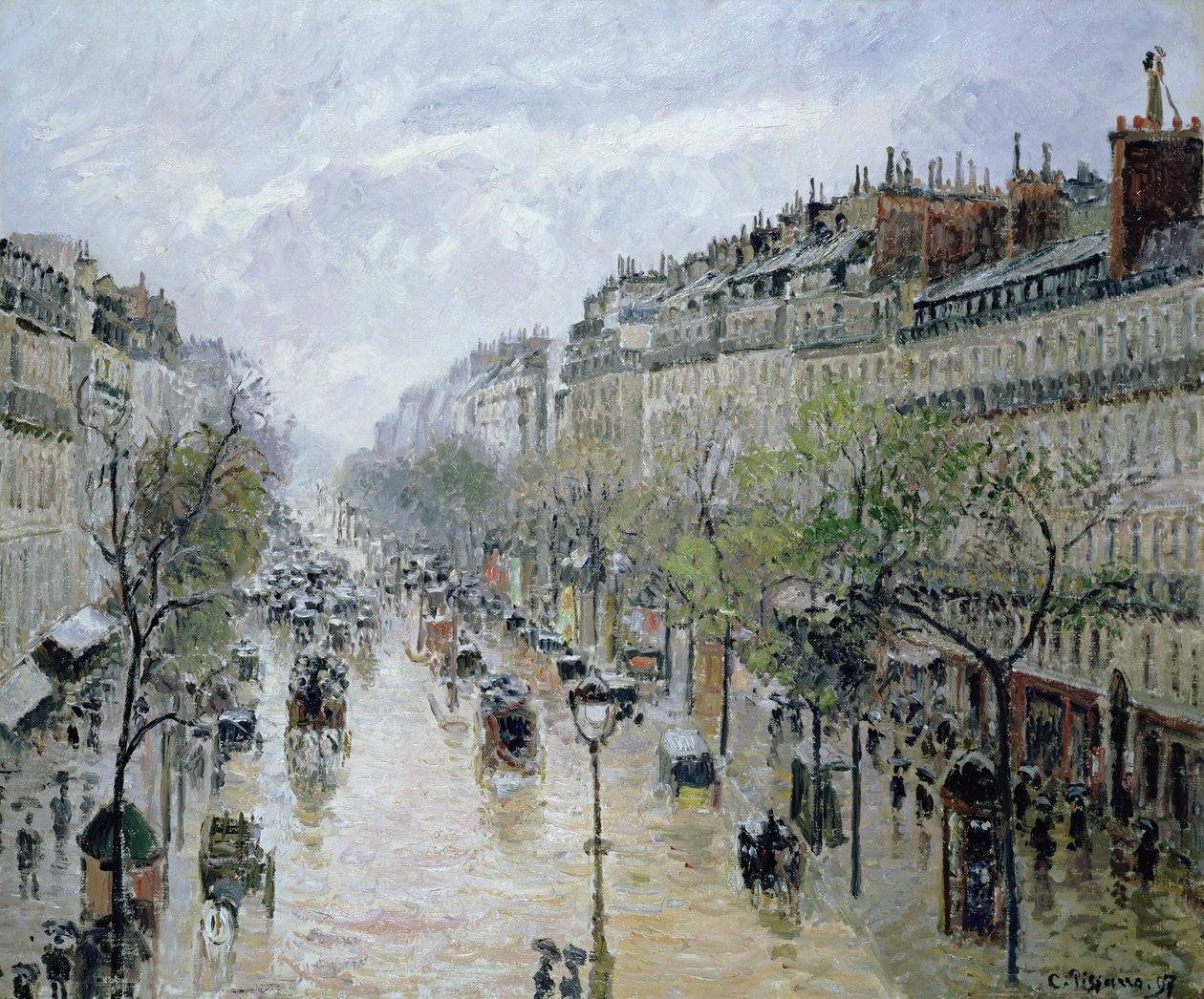 Bulwar Montmartre, 1897 autorstwa Camille Jacob Pissarro