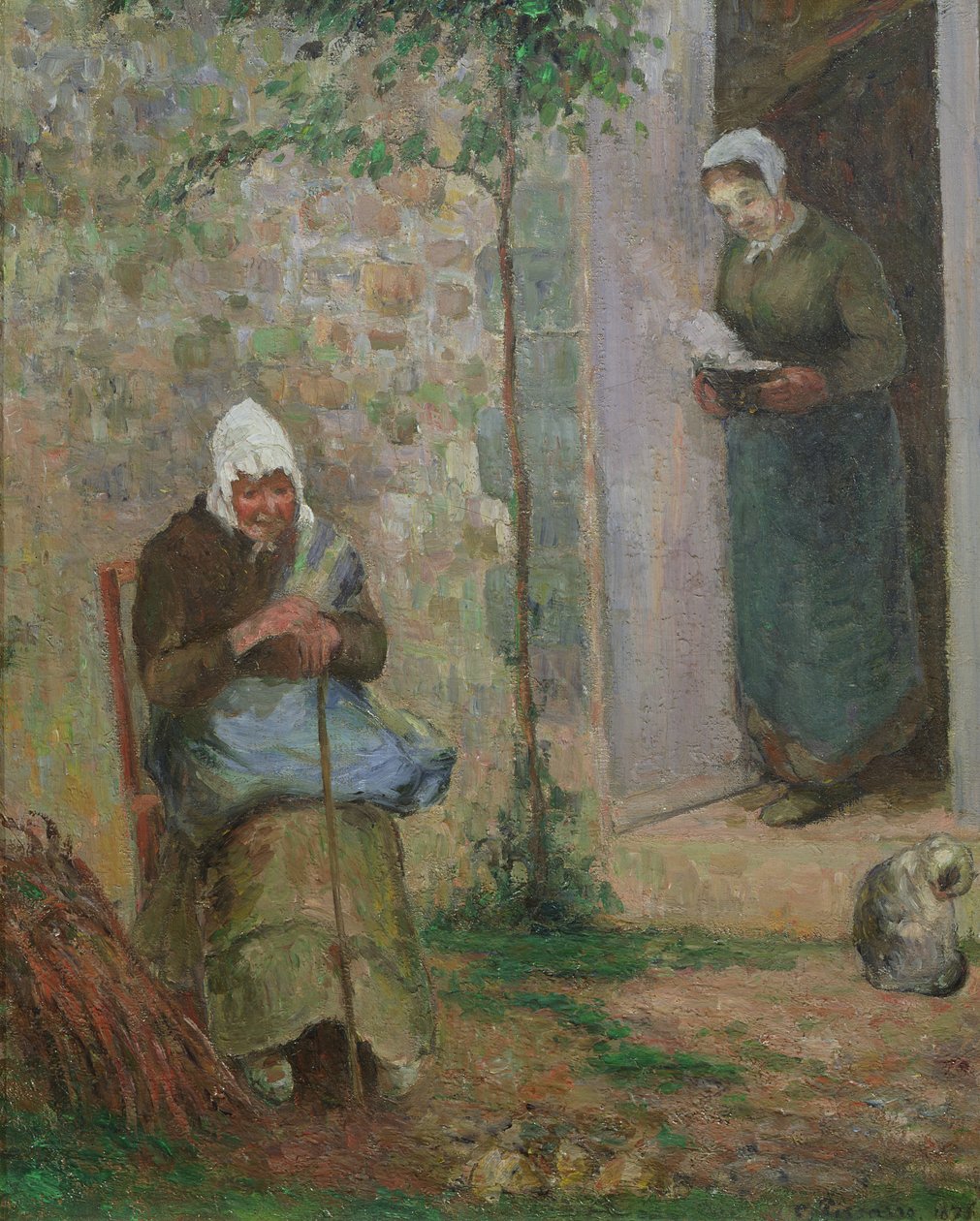 Dobroczynność, 1876 autorstwa Camille Jacob Pissarro