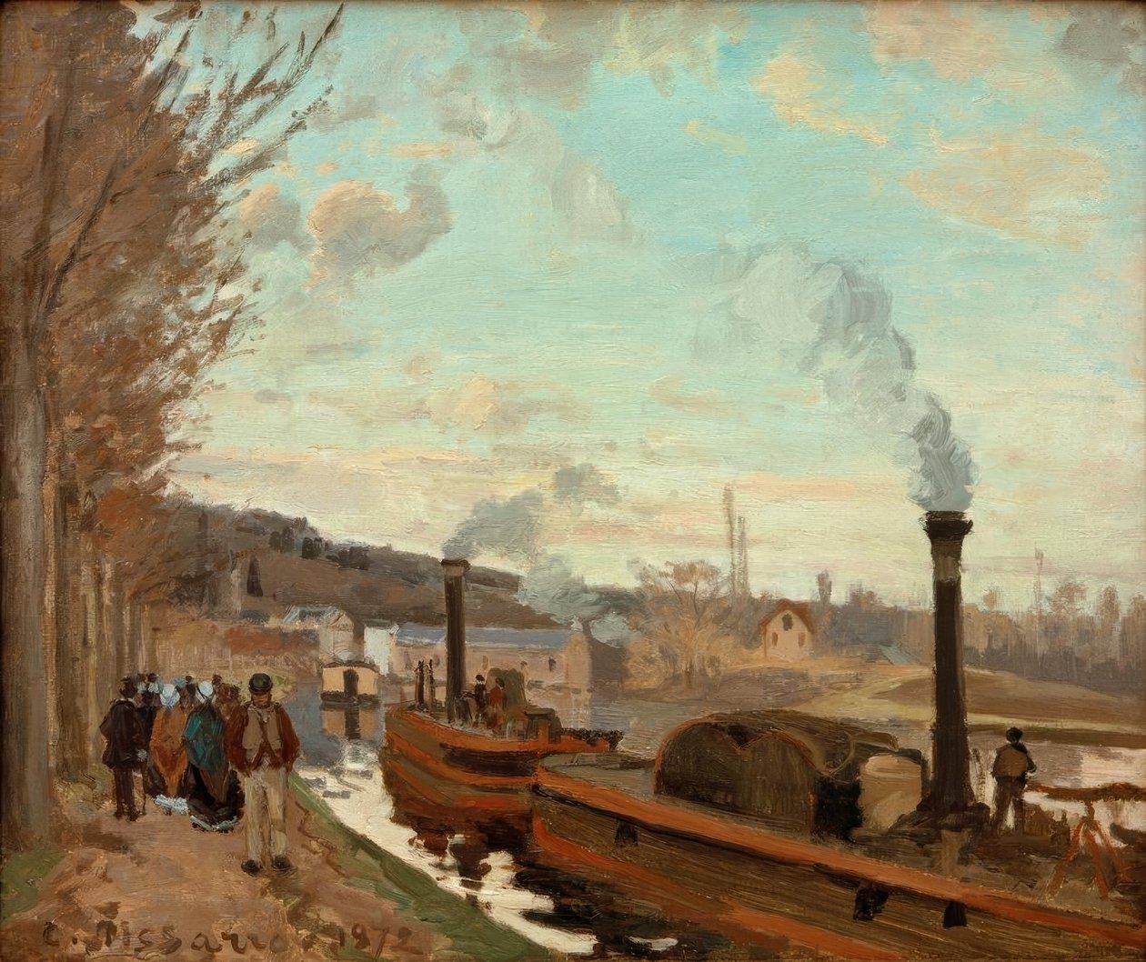 Sekwana w Port-Marly autorstwa Camille Jacob Pissarro