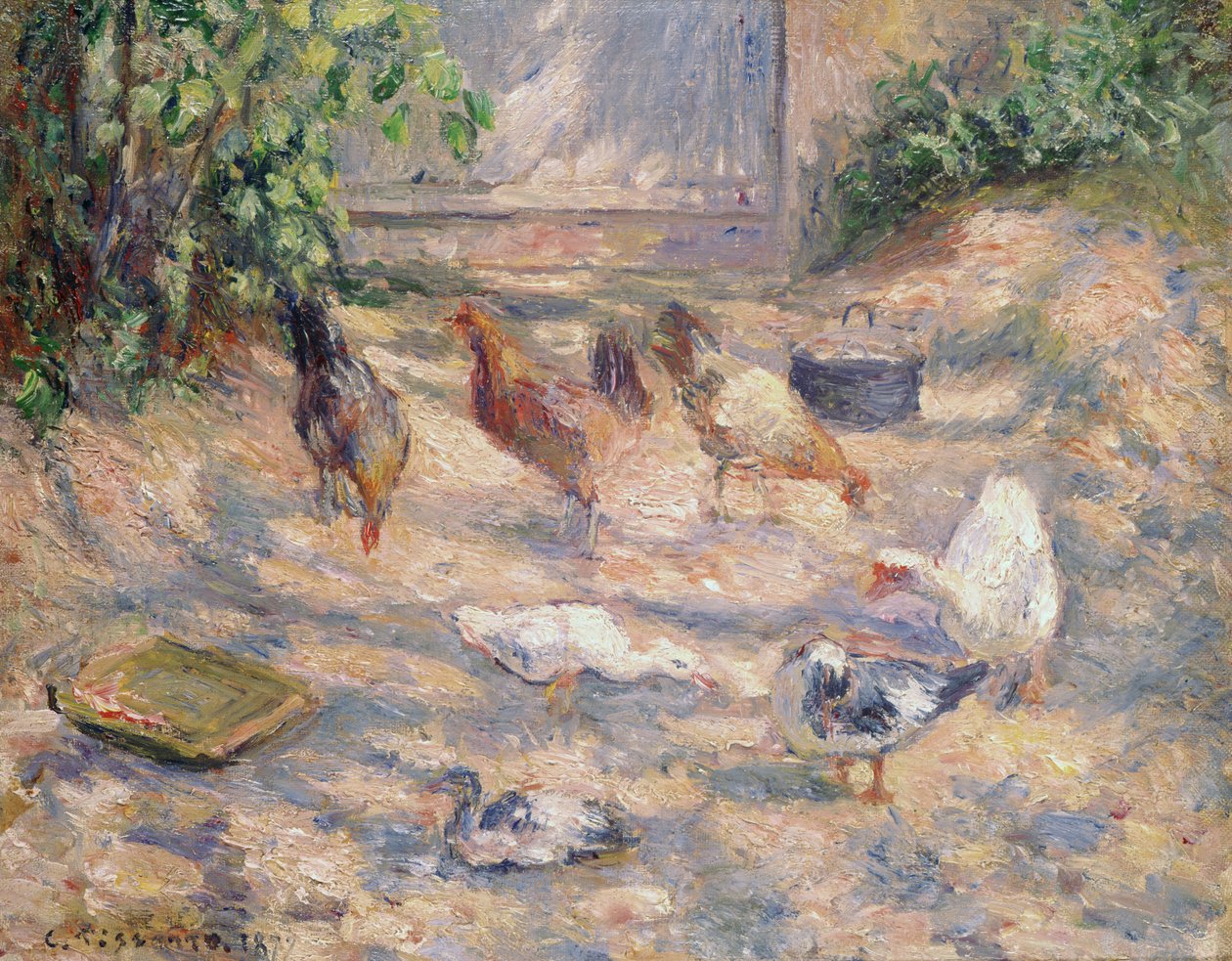 Gospodarstwo w Pontoise, 1877 autorstwa Camille Jacob Pissarro