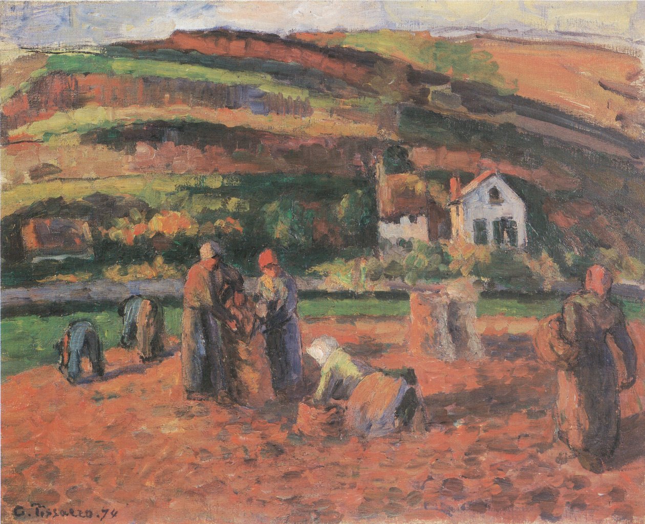 Zbiór ziemniaków autorstwa Camille Jacob Pissarro