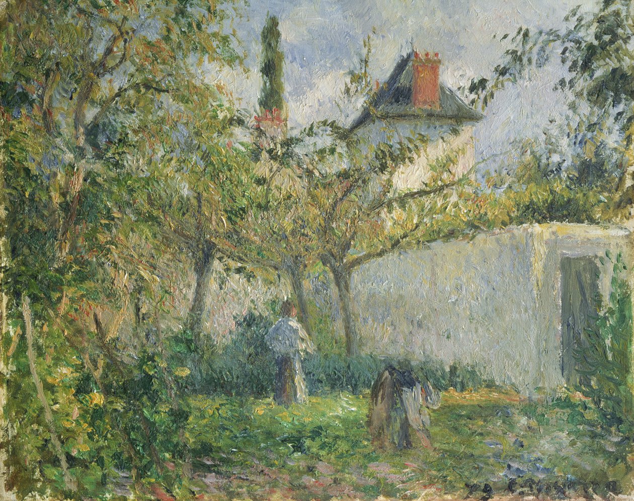 Ogród kuchenny i sad, Pontoise, 1878 autorstwa Camille Jacob Pissarro