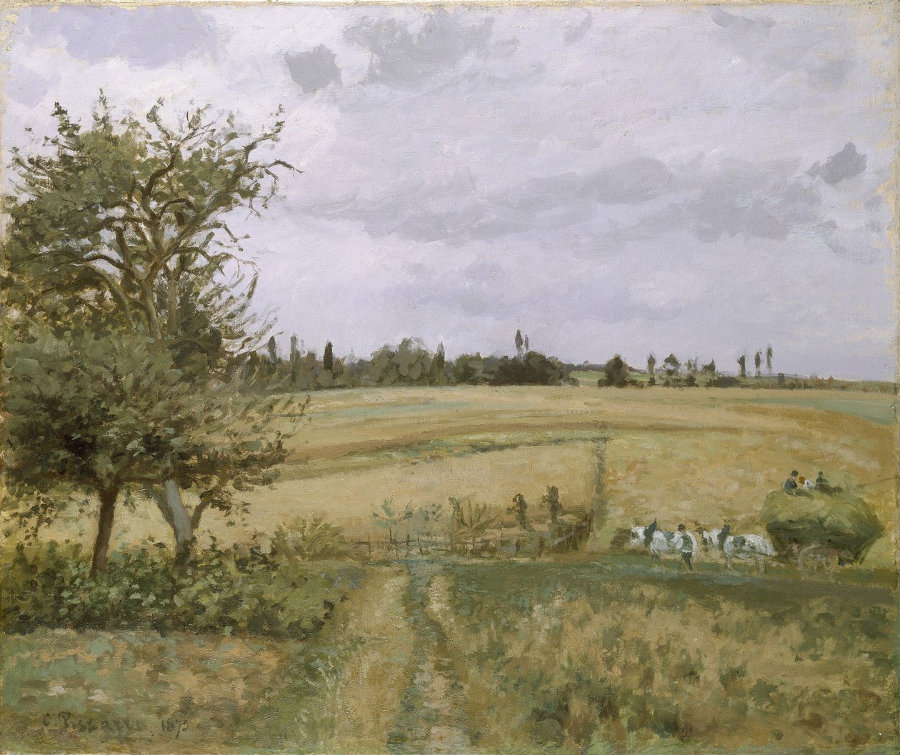 Krajobraz w Pontoise, XIX wiek autorstwa Camille Jacob Pissarro