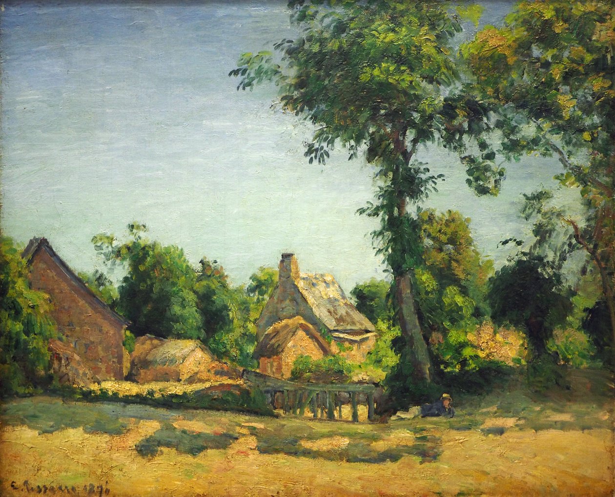 Krajobraz (Dorf Melleraye, Mayenne) autorstwa Camille Jacob Pissarro