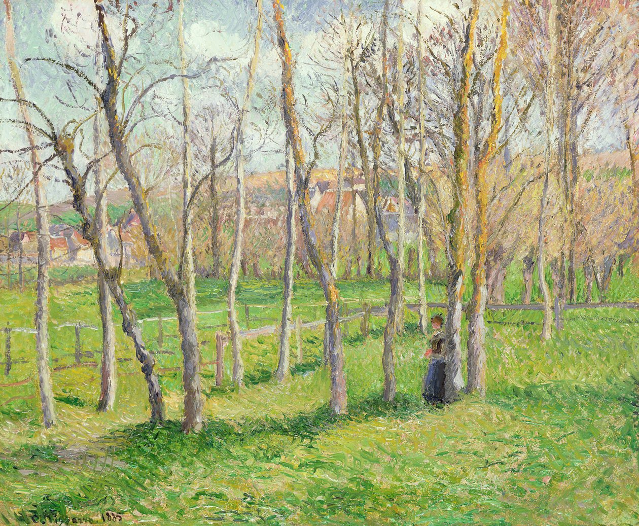 Łąka w Bazincourt, 1885 autorstwa Camille Jacob Pissarro