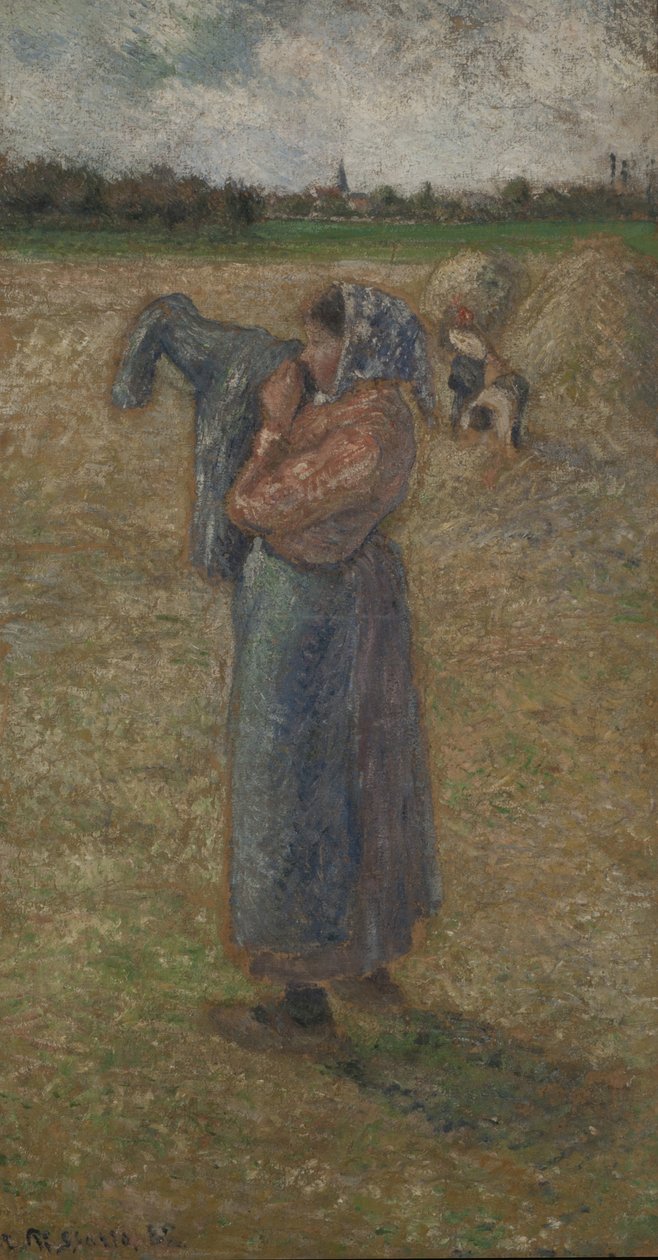 Wieśniaczka na polu autorstwa Camille Jacob Pissarro