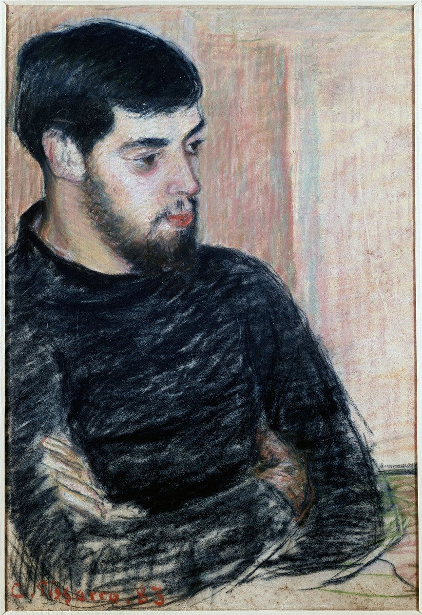 Portret Luciena Pissarro (1863-1944), 1883 (pastel) autorstwa Camille Jacob Pissarro