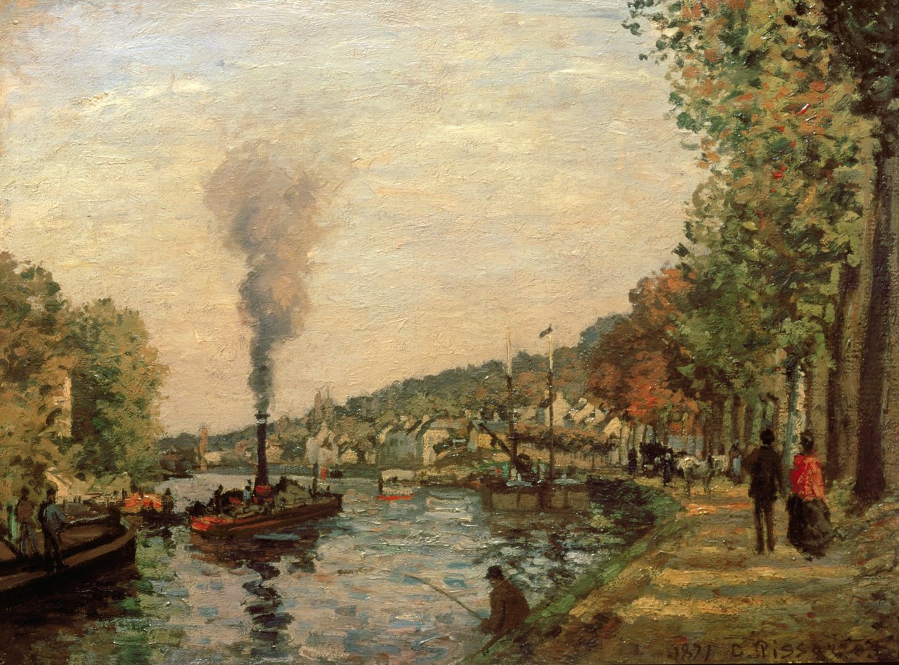 Scena rzeczna, 1871 autorstwa Camille Jacob Pissarro