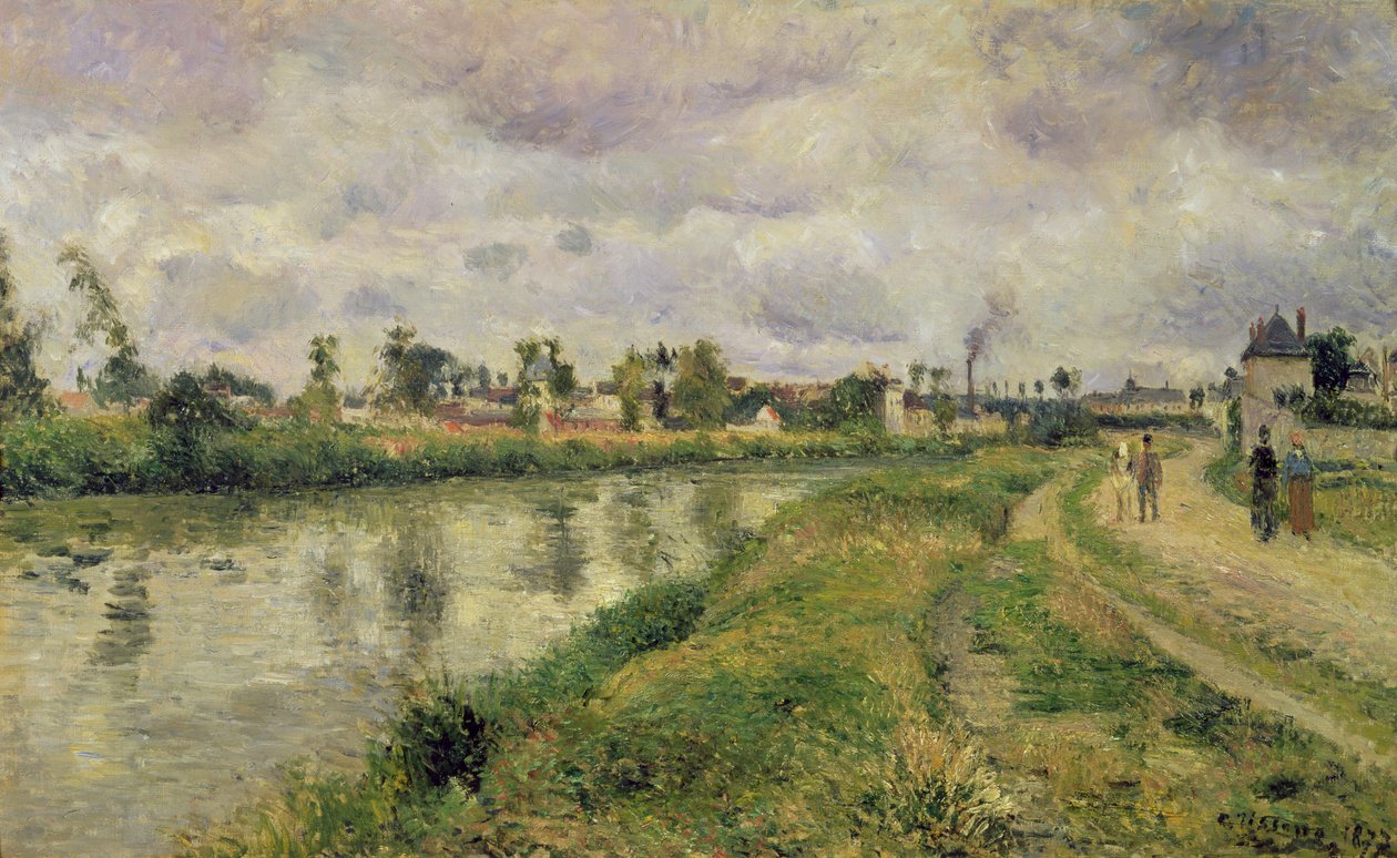Scena rzeczna, 1873 autorstwa Camille Jacob Pissarro