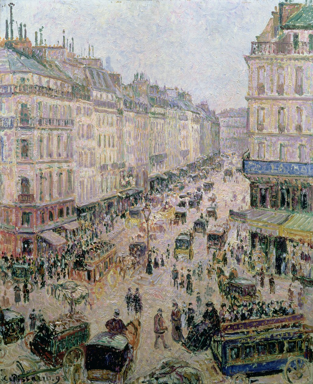 Rue Saint-Lazare, Paryż, piękna pogoda, 1893 autorstwa Camille Jacob Pissarro