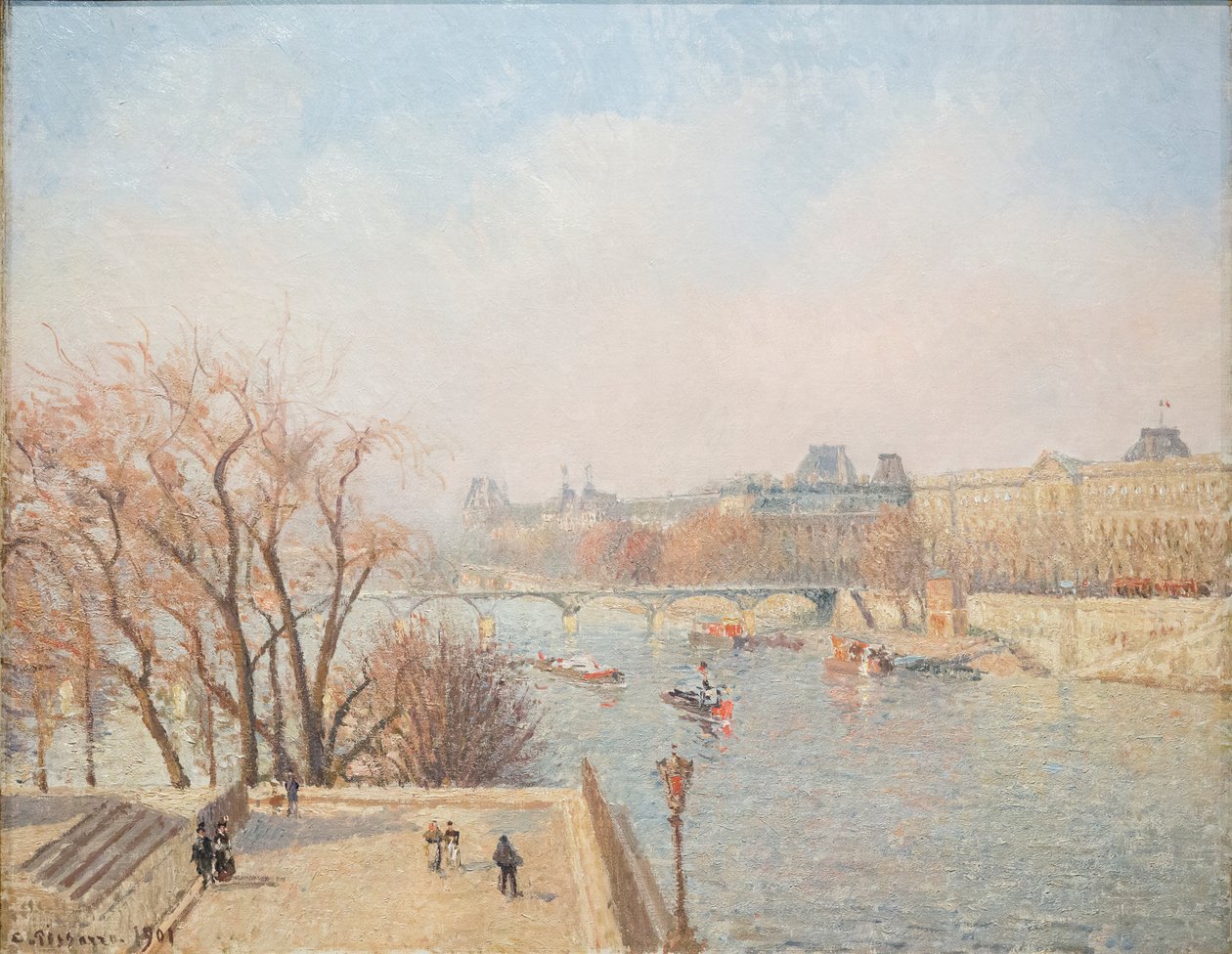 Luwr: rano, światło słoneczne autorstwa Camille Jacob Pissarro