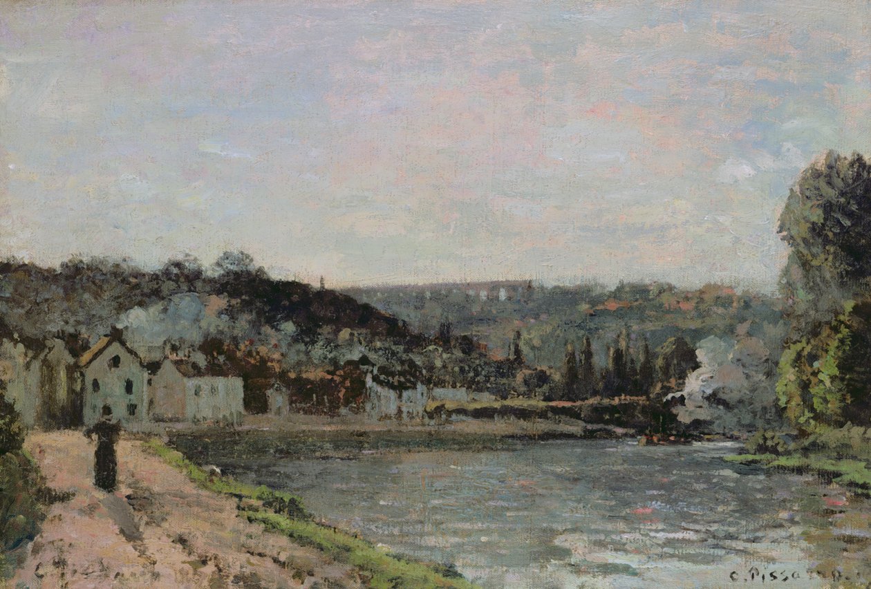 Sekwana w Bougival, 1871 r. autorstwa Camille Jacob Pissarro