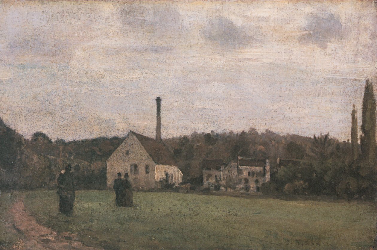 Mała fabryka autorstwa Camille Jacob Pissarro