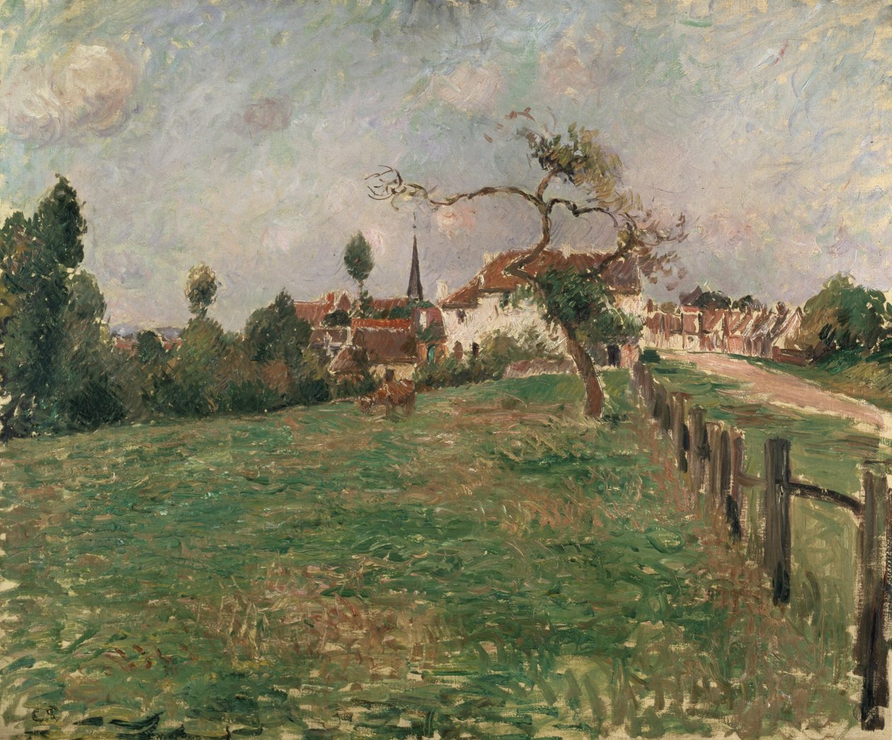 Wieś Eragny, XIX wiek autorstwa Camille Jacob Pissarro
