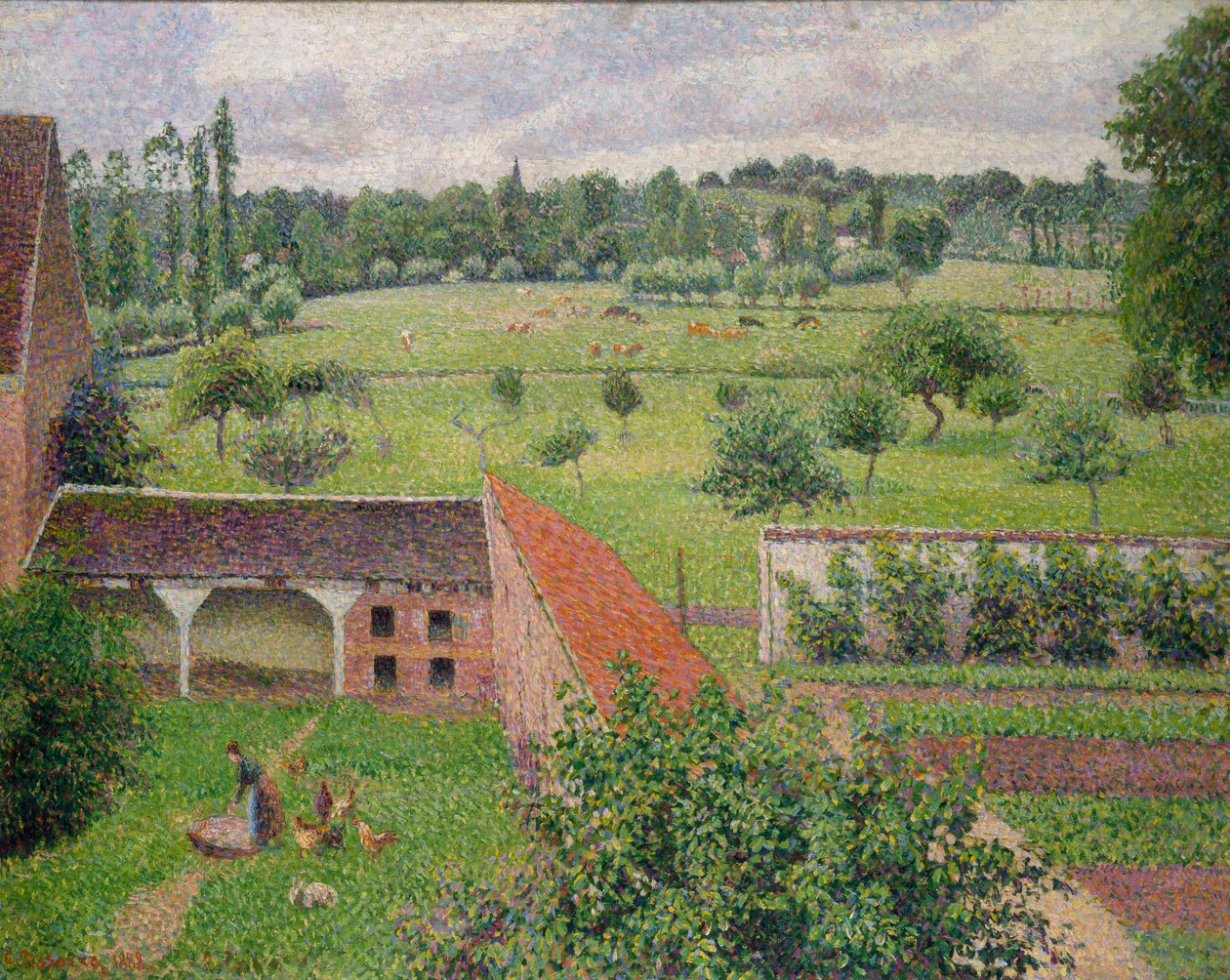 Widok z mojego okna, Éragny-sur-Epte autorstwa Camille Jacob Pissarro