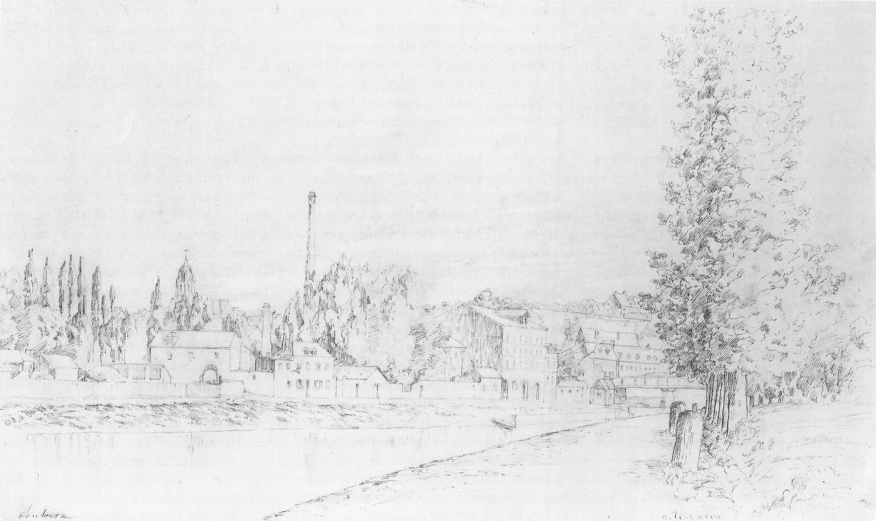 Widok na Pontoise autorstwa Camille Jacob Pissarro