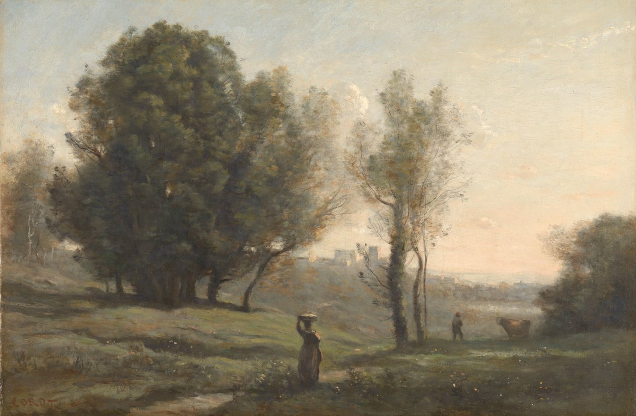 Krajobraz Pamiątka z Les Landes autorstwa Camille Corot