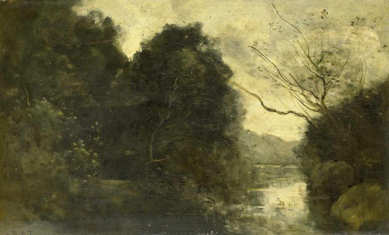 Staw w lesie autorstwa Camille Corot
