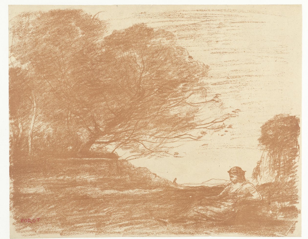 Safona w krajobrazie Safona autorstwa Camille Corot